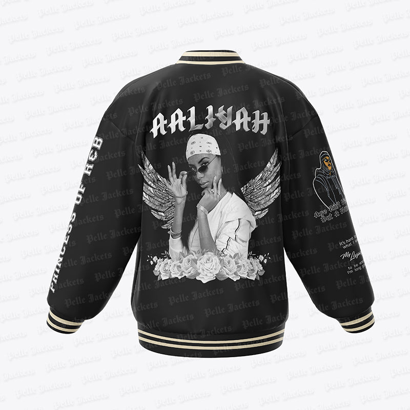 Aaliyah Legends Never Die Black Varsity Jacket image 1