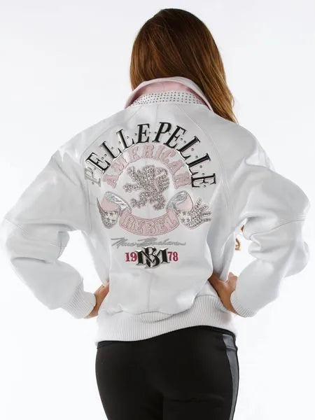 Ladies Pelle Pelle American Rebel White Jacket image 0