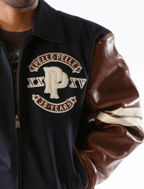 Pelle Pelle Panther Blue and Brown Jacket image 1