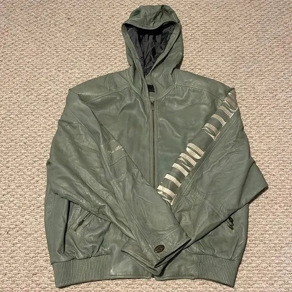 Men’s Leather Pelle Pelle Hoodie Jacket image 0