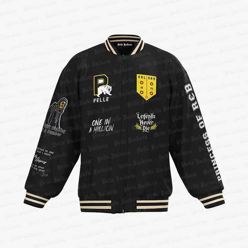 Aaliyah Legends Never Die Black Varsity Jacket image 0
