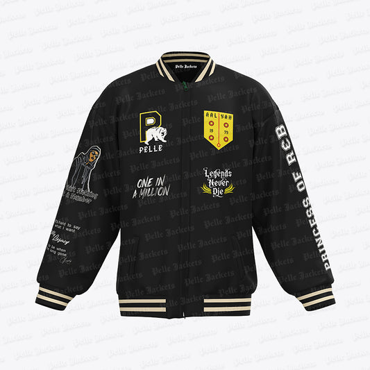 Aaliyah Legends Never Die Black Varsity Jacket image 0