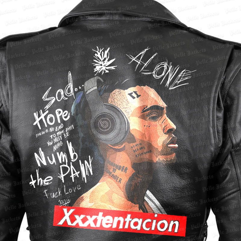 XXXtentacion Legends Never Die Black Leather Jacket image 2