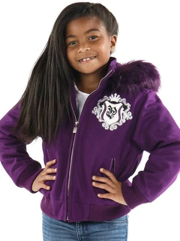 Pelle Pelle Kids Born Free Heritage Purple Wool Jacket image 0