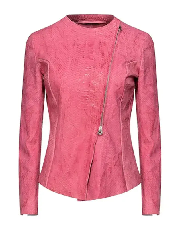 Amazing Ovine Pink Biker Jacket image 0