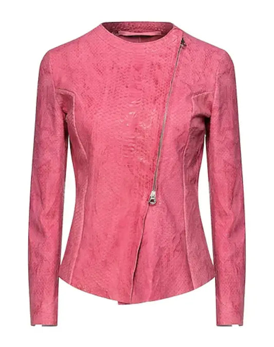 Amazing Ovine Pink Biker Jacket image 0