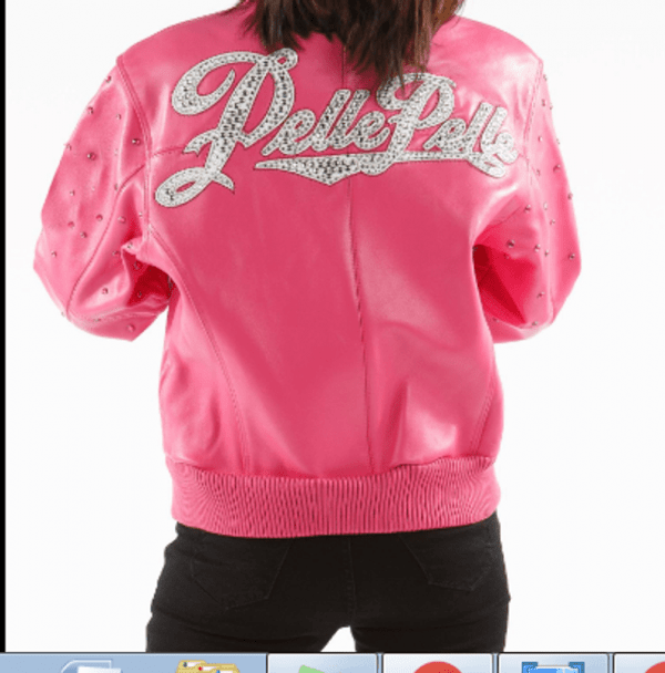 Studded Sleeves Pink Pelle Pelle Leather image 1