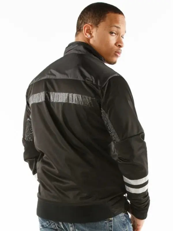 Pelle Pelle Black Wool Polyester Jacket image 0