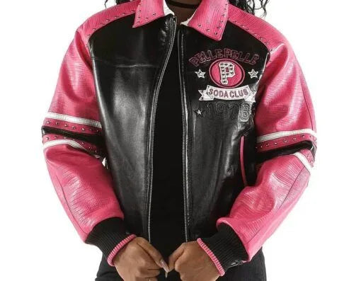 Pink Soda Club Pelle Pelle 78 Studded Leather Jacket image 1