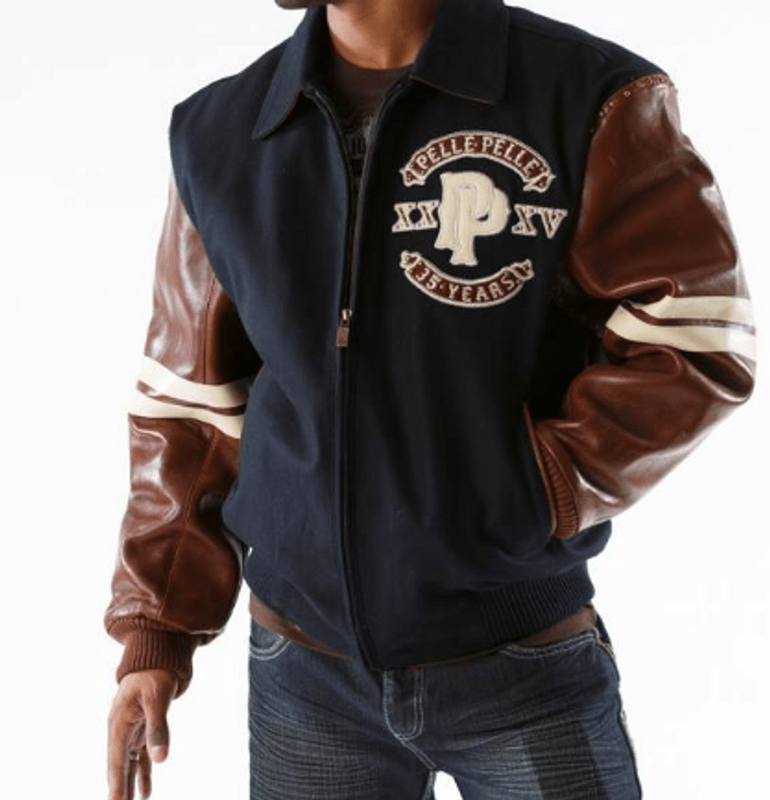 Pelle Pelle Panther Blue and Brown Jacket image 0