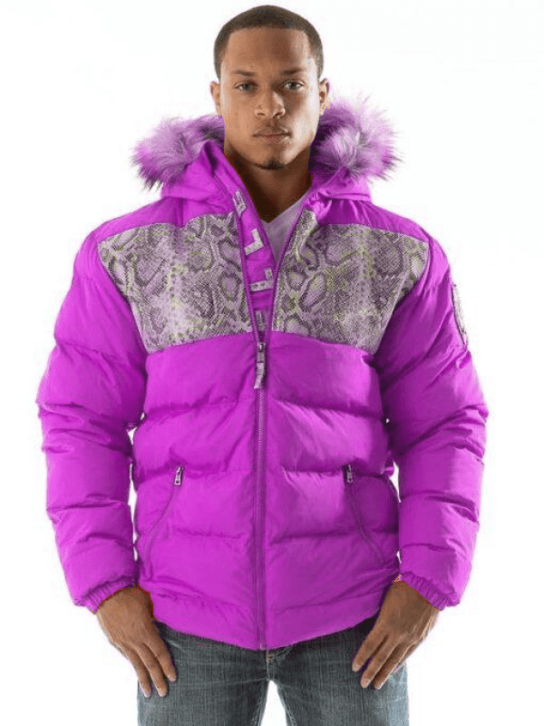 Pelle Pelle Snakeskin Bubble Light Purple Coat image 0