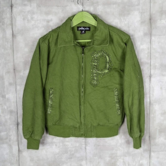 Marc Buchanan Pelle Pelle Mens Vintage Army Green Jacket image 0