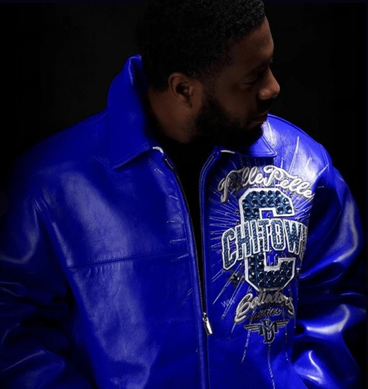 Blue Pelle Pelle Chi Town Leather Jacket image 0