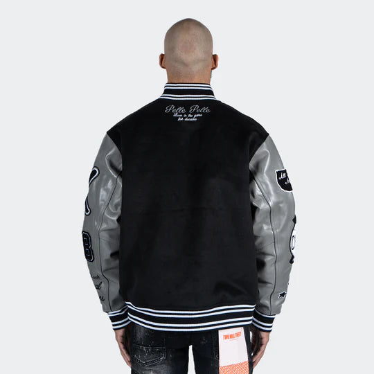 Men’s Pelle Pelle Wool Varsity Jacket Black image 3