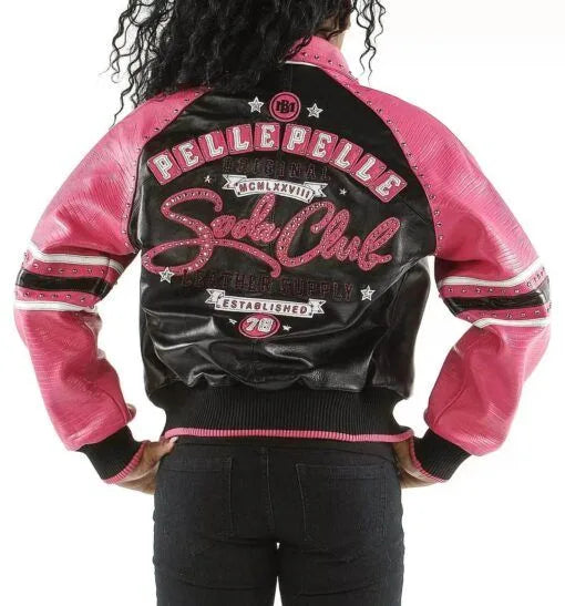 Pink Soda Club Pelle Pelle 78 Studded Leather Jacket image 0