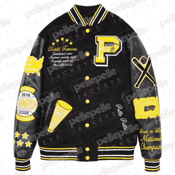 Pelle Pelle Varsity New Black and Yellow Jacket image 0