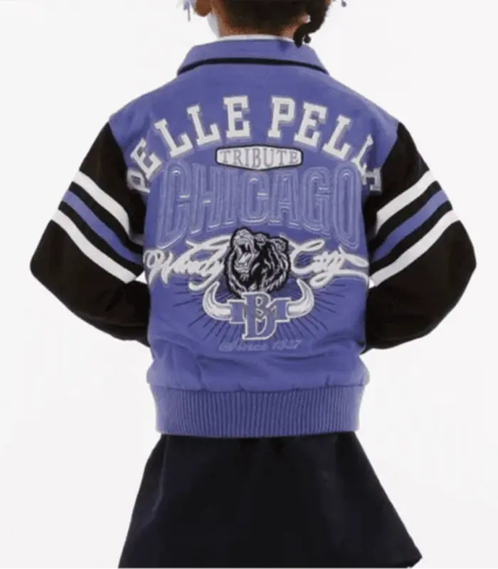 Pelle Pelle Purple Chicago Kids Wool Jacket image 0
