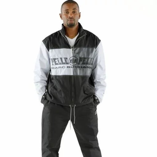 Pelle Pelle Black and Gray Track Jacket image 0
