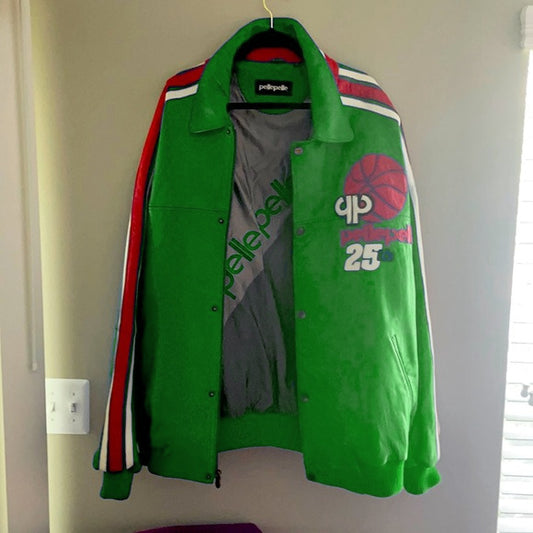 Vintage Pelle Pelle Basketball Green Jacket image 0