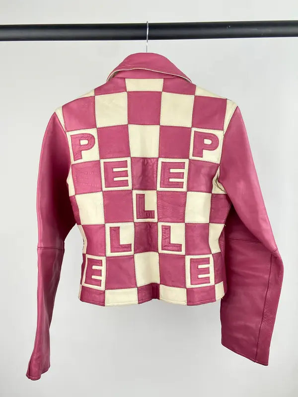 Vintage 90s Pelle Pelle Pink Leather Jacket image 1