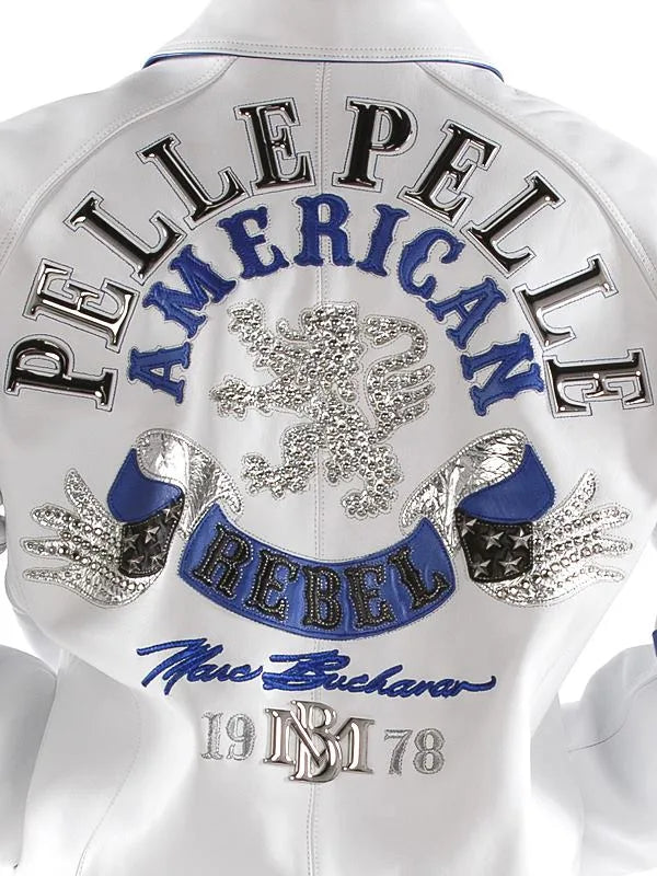 Pelle Pelle Men’s American Rebel White Jacket image 2