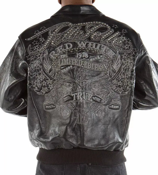 Black Pelle Pelle Red White & True Leather Jacket image 0