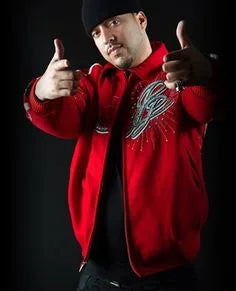 Pelle Pelle French Montana Red Varsity Jacket image 0