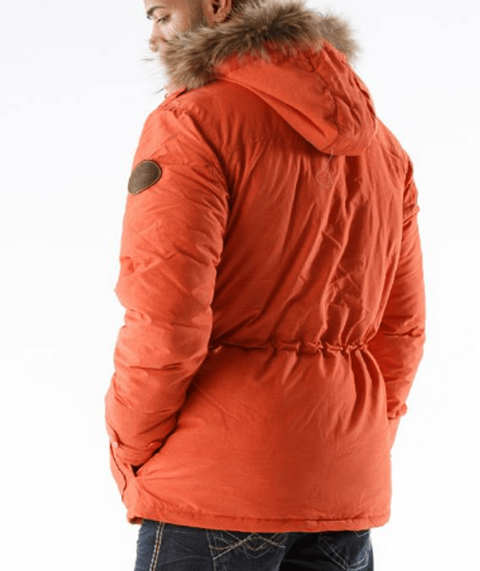 Pelle Pelle Fur Hood Snorkel Orange Puffer Jacket image 2