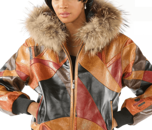 Ladies Amazing Multicolor Leather Jacket Pelle Pelle image 0
