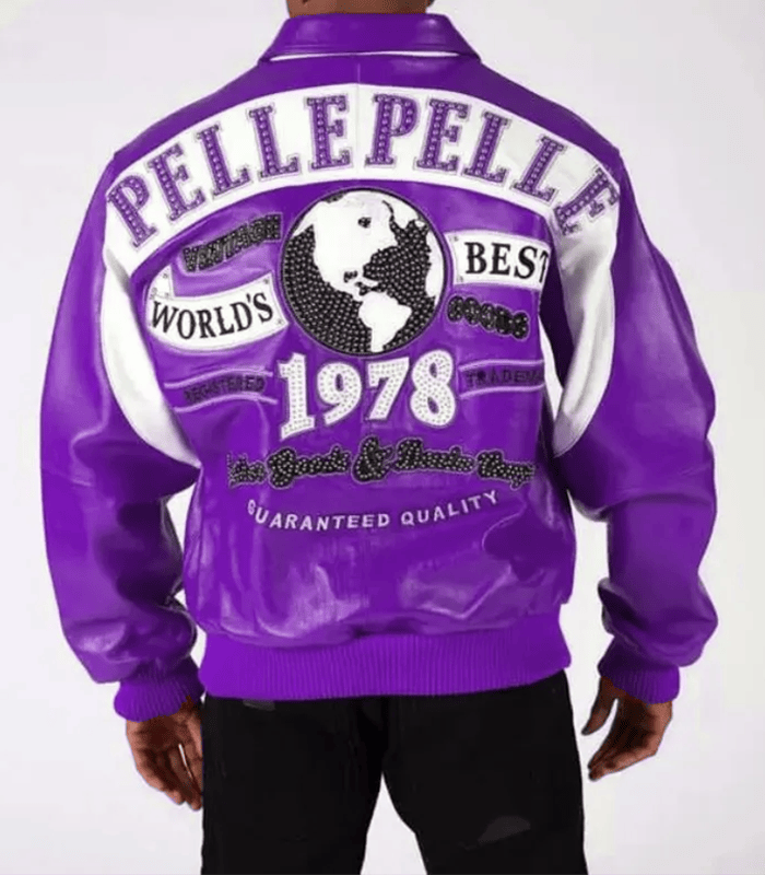 Pelle Pelle Purple White World’s Best 1978 Studded Jacket image 1