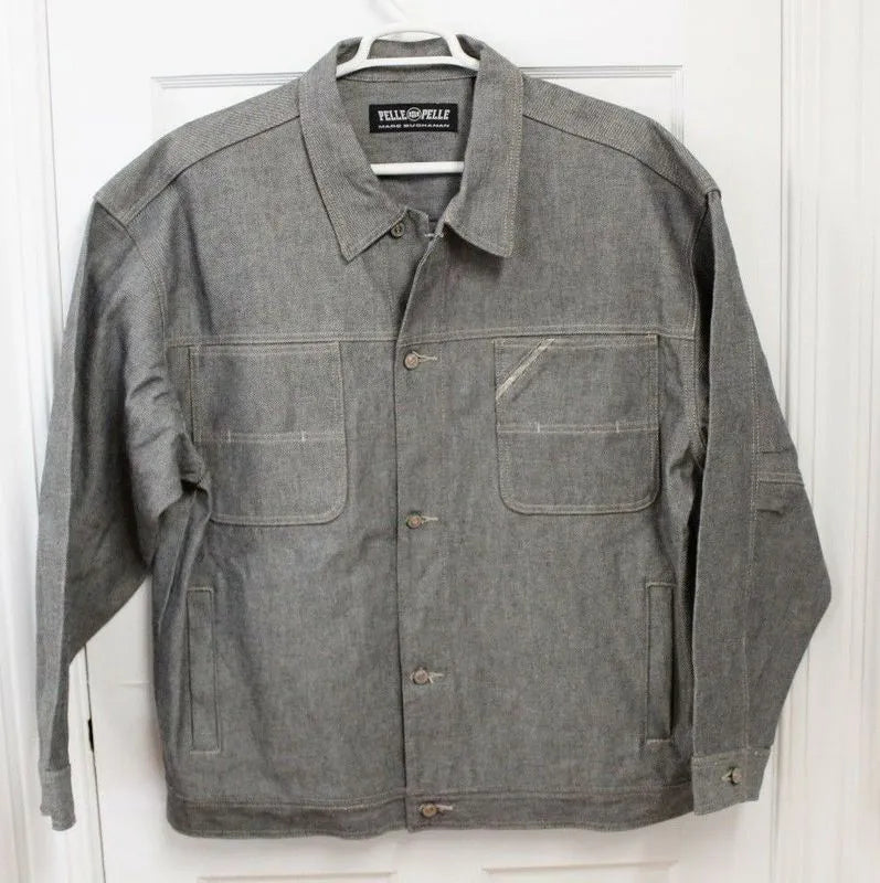 Pelle Pelle Marc Buchanan Mens Gray Denim Jacket image 0