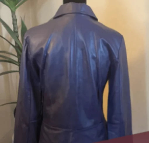 Pelle Dark Purple Leather Jacket image 1