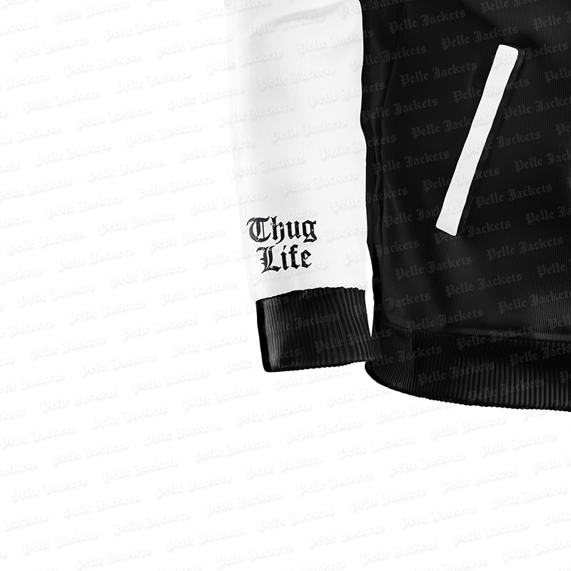 Tupac Legends Never Die Black Varsity Jacket image 6