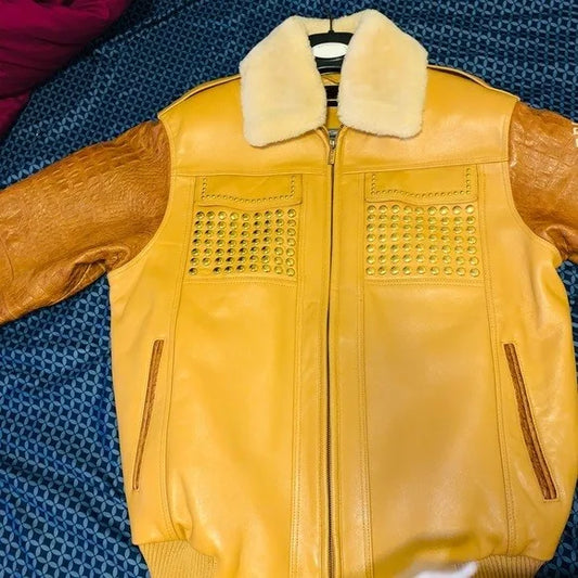 Pelle Pelle Yellow Leather Jacket image 0