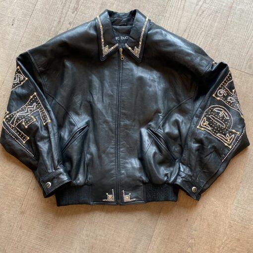 Marc Buchanan Pelle Pelle Gold Stud Genuine Leather Jacket image 0