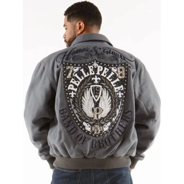 Pelle Pelle Band of Brothers Gray Jacket image 1