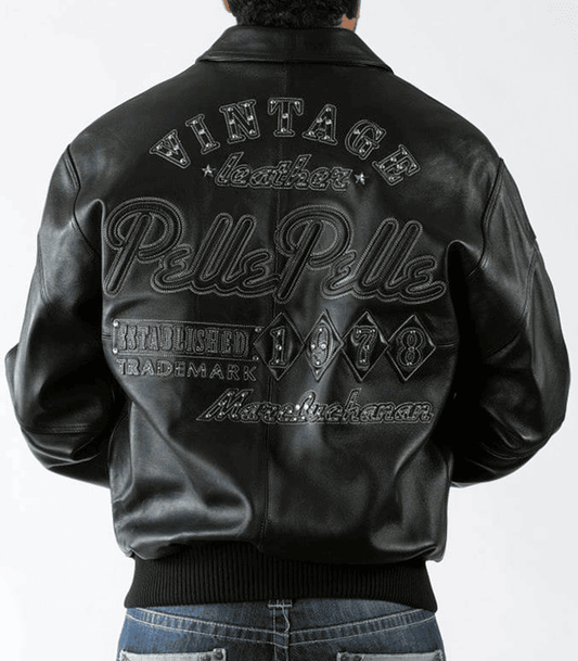 Vintage Leather Pelle Pelle 1978 Marc Buchanan Black Jacket image 0