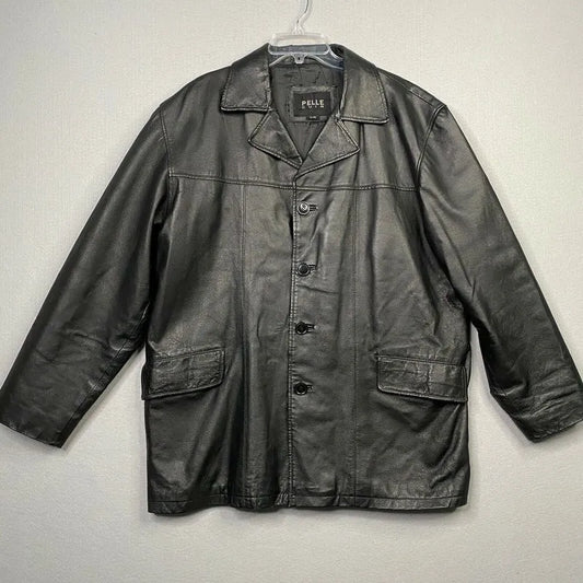 Vintage Pelle Pelle Mens Leather Coat image 0