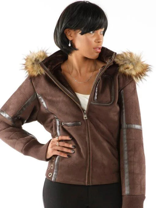 Ladies Pelle Pelle Winged Brown Jacket image 0