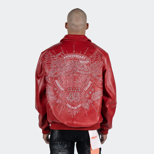 Men’s Pelle Pelle American Legend Leather Jacket Red image 1