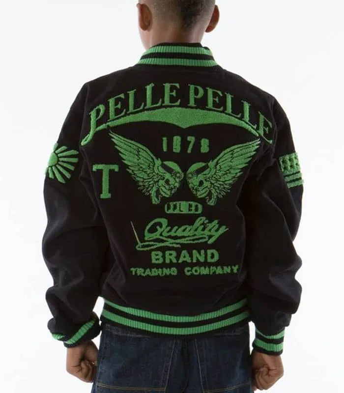 Pelle Pelle Kids Chenille Green Patch Jacket image 1