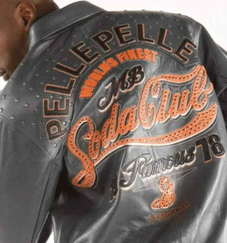 Pelle Pelle Men Grey MB Leather Jacket | Soda Club jacket image 1