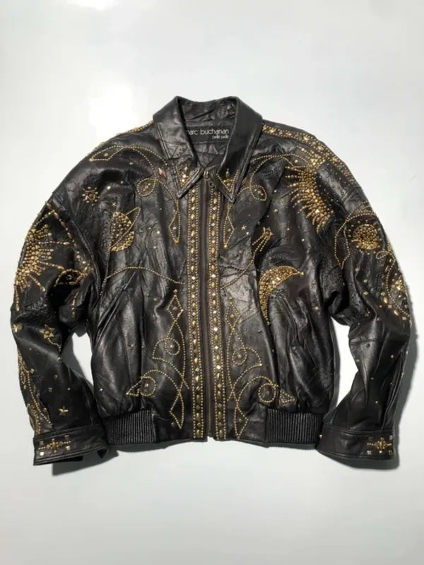 Pelle Pelle Marc Buchanan Studded Leather Bomber Jacket image 0
