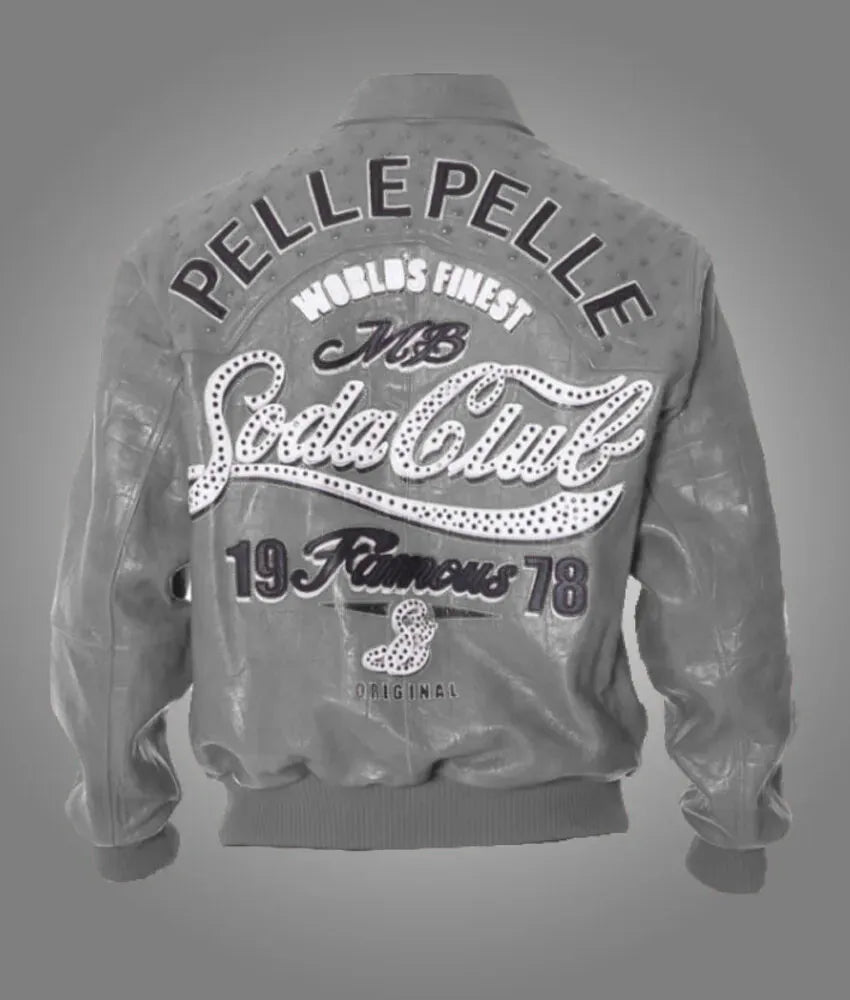 1978 Soda Club Gray Pelle Pelle Jacket image 0