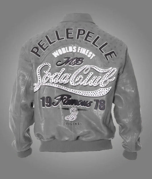 1978 Soda Club Gray Pelle Pelle Jacket image 0