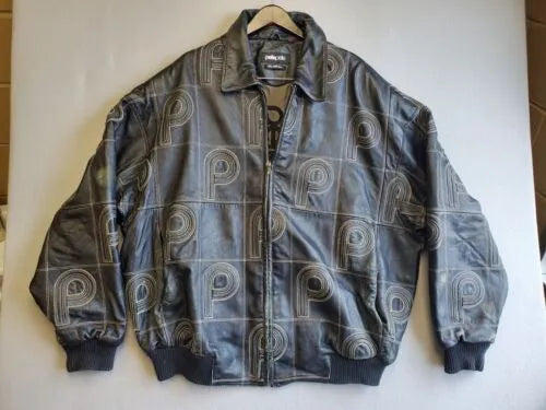 Vintage Pelle Pelle Marc Buchanan Embroidered Logos Leather Jacket image 0