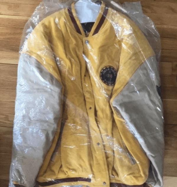 Vintage Pelle Pelle Yellow Varsity Leather Jacket image 0