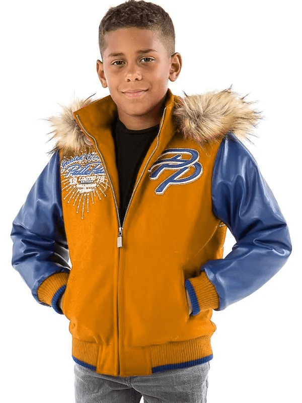 Pelle Pelle Kids Limited Edition Blue & Mustard Jacket image 0