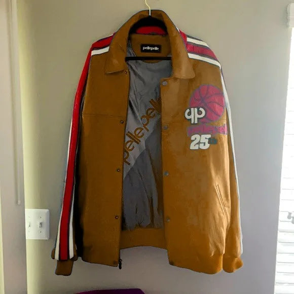 Pelle Pelle Vintage Basketball Brown Jacket image 0