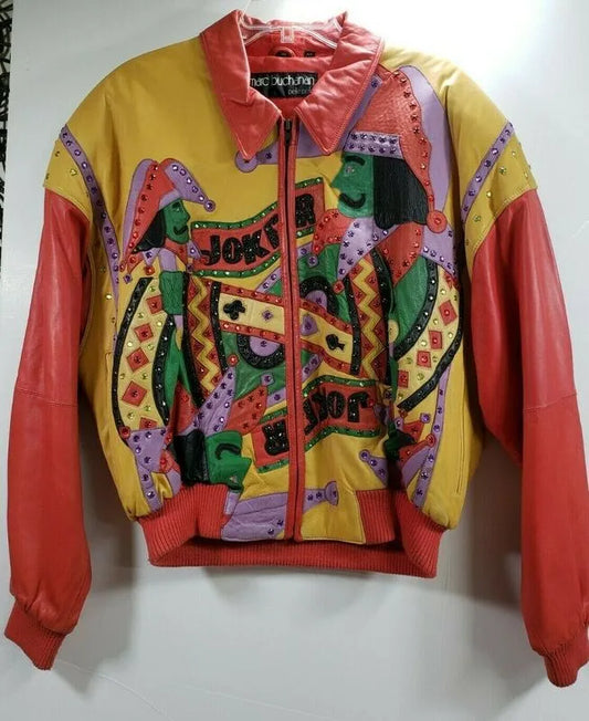 Marc Buchanan Pelle Pelle Joker & King Rhinestone Leather Jacket image 0